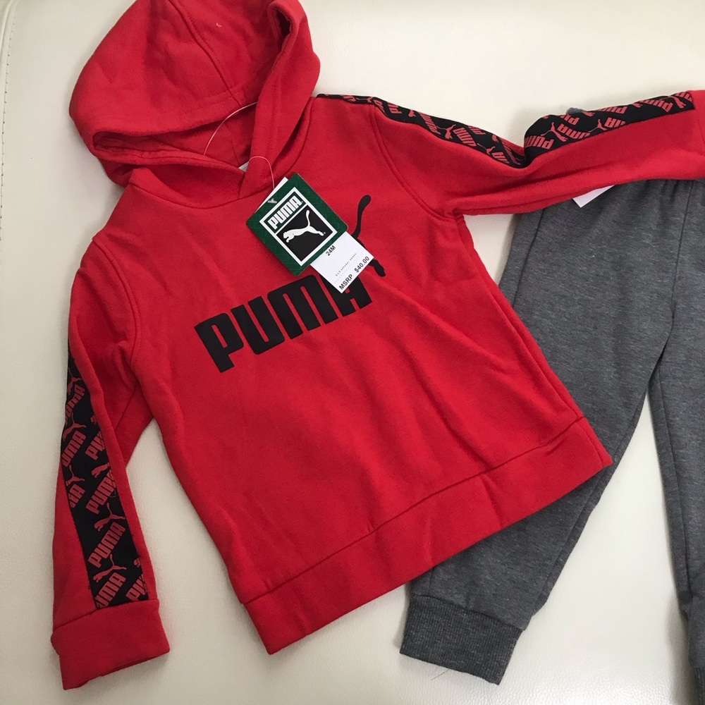 Puma hoodie set warm pants top - Picture 2 of 6